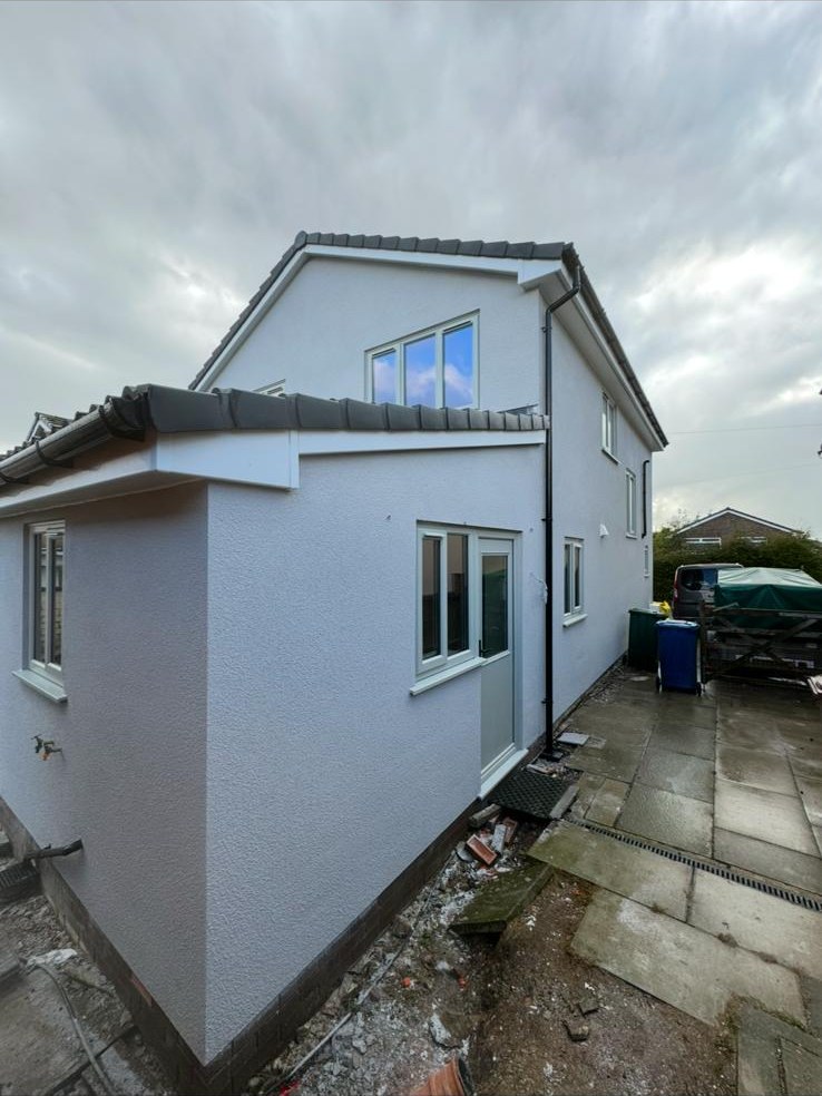 Bonded & skimmed extension interior